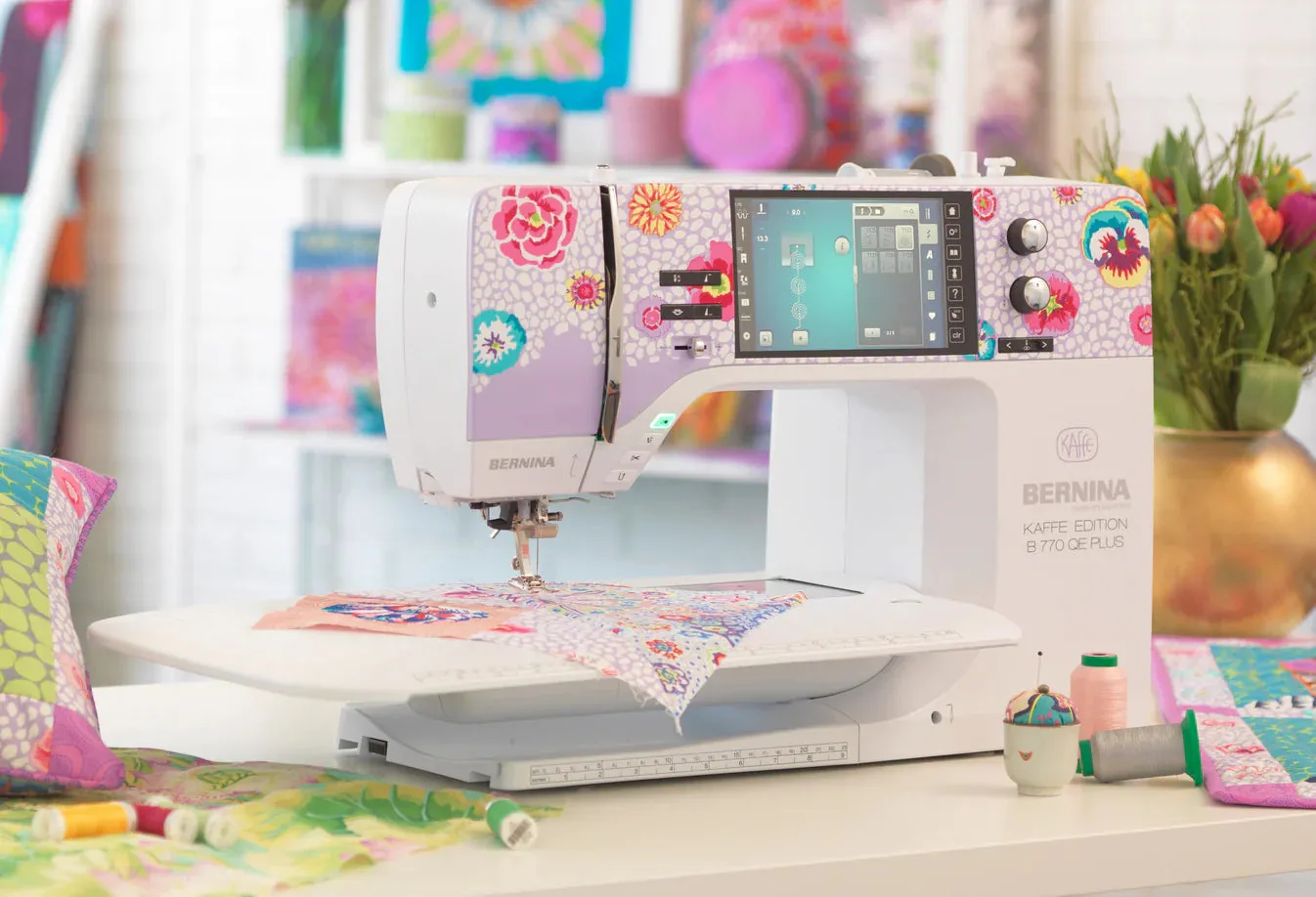 BERNINA 770 QE PLUS Kaffe Edition with Embroidery - May Savings Gift With Purchase Visit us in store or call for pricing