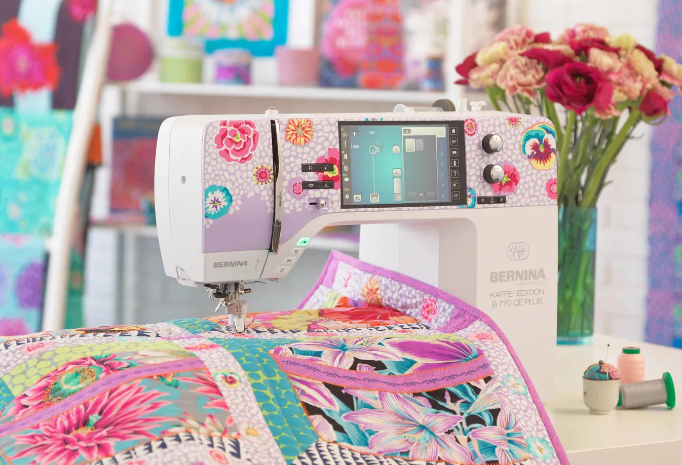 BERNINA 770 QE PLUS Kaffe Edition with Embroidery - May Savings Gift With Purchase Visit us in store or call for pricing