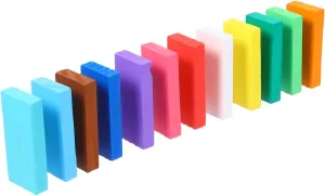 BESPORTBLE 2 Set Domino Game Building Blocks for Adults Educational Wooden for Play Compact Bright Colors for Intellectual Development Fun Activities
