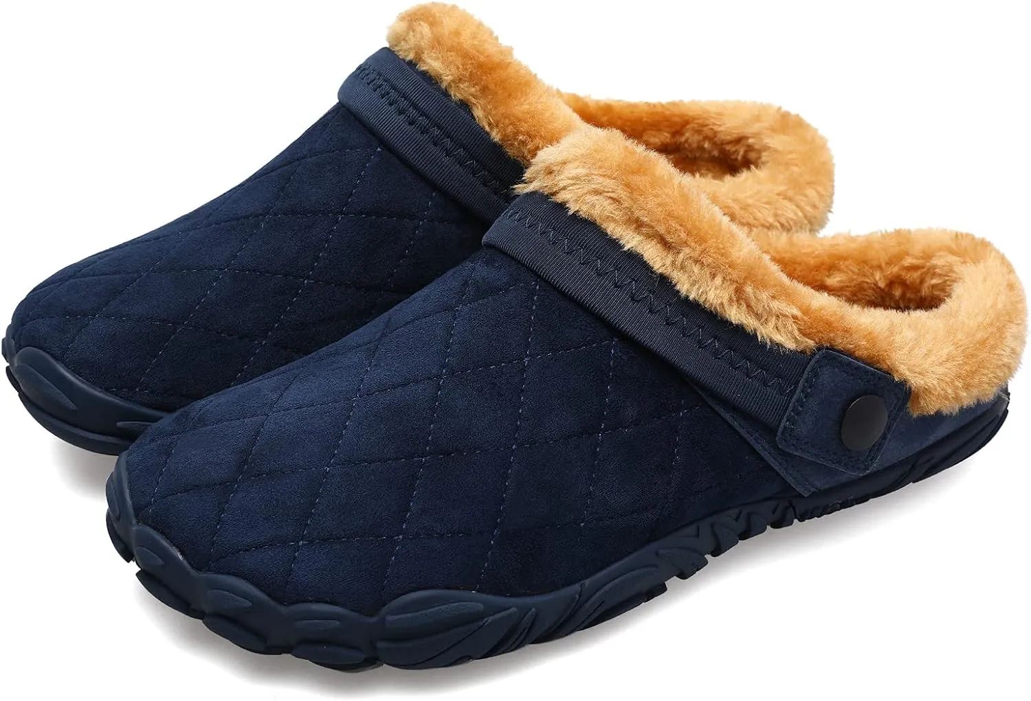 Besroad Womens Mens Furry Slides House Slippers Fuzzy Fluffy Bedroom Cozy Memory Foam Slippers Clogs