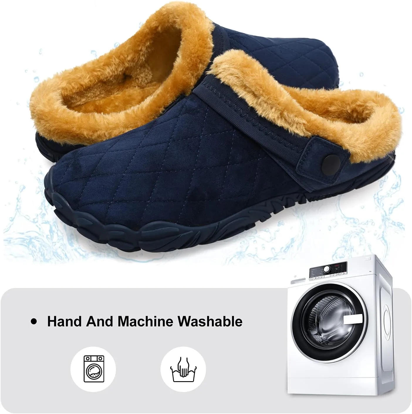 Besroad Womens Mens Furry Slides House Slippers Fuzzy Fluffy Bedroom Cozy Memory Foam Slippers Clogs