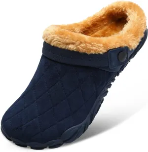 Besroad Womens Mens Furry Slides House Slippers Fuzzy Fluffy Bedroom Cozy Memory Foam Slippers Clogs