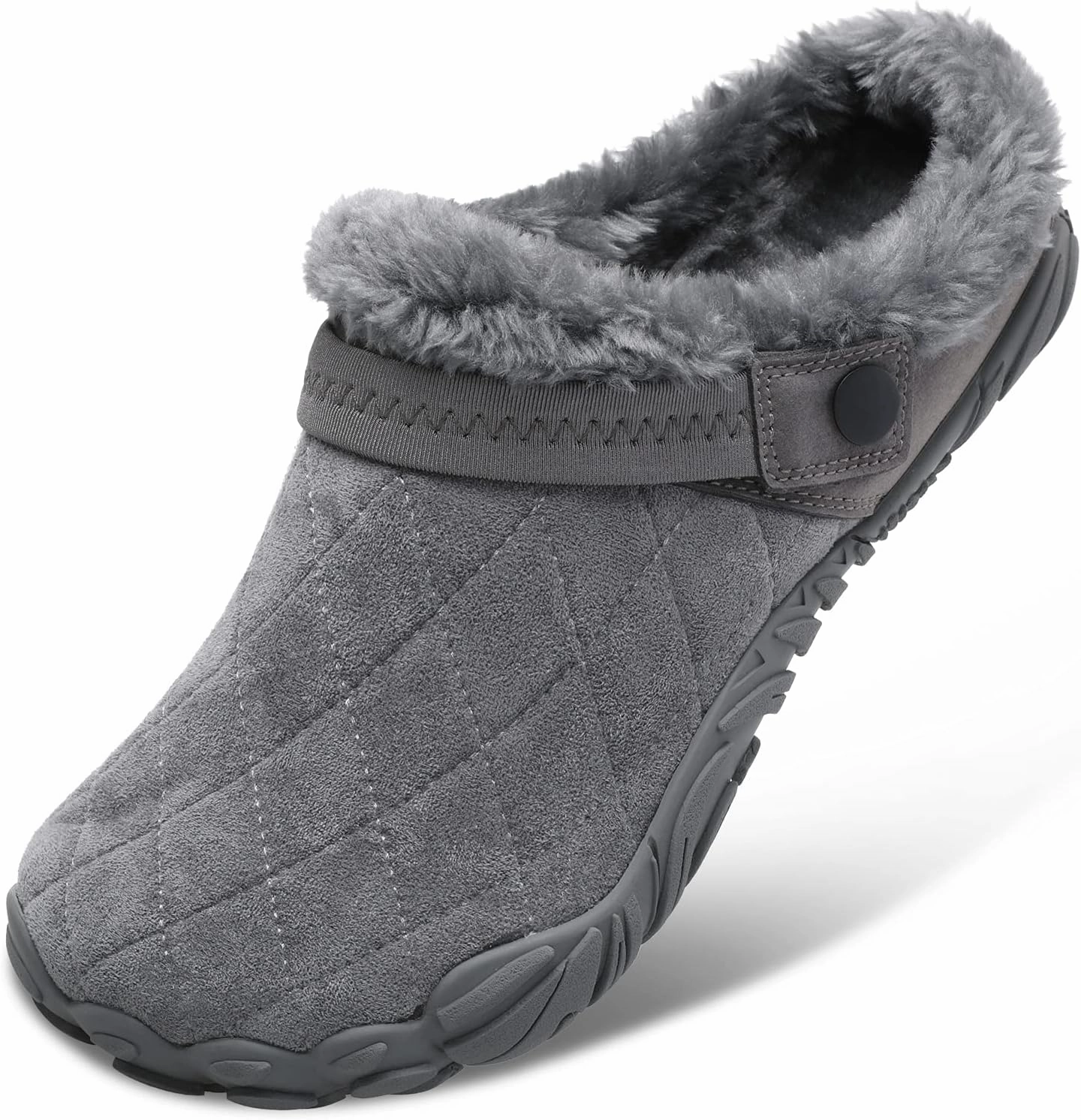 Besroad Womens Mens Furry Slides House Slippers Fuzzy Fluffy Bedroom Cozy Memory Foam Slippers Clogs