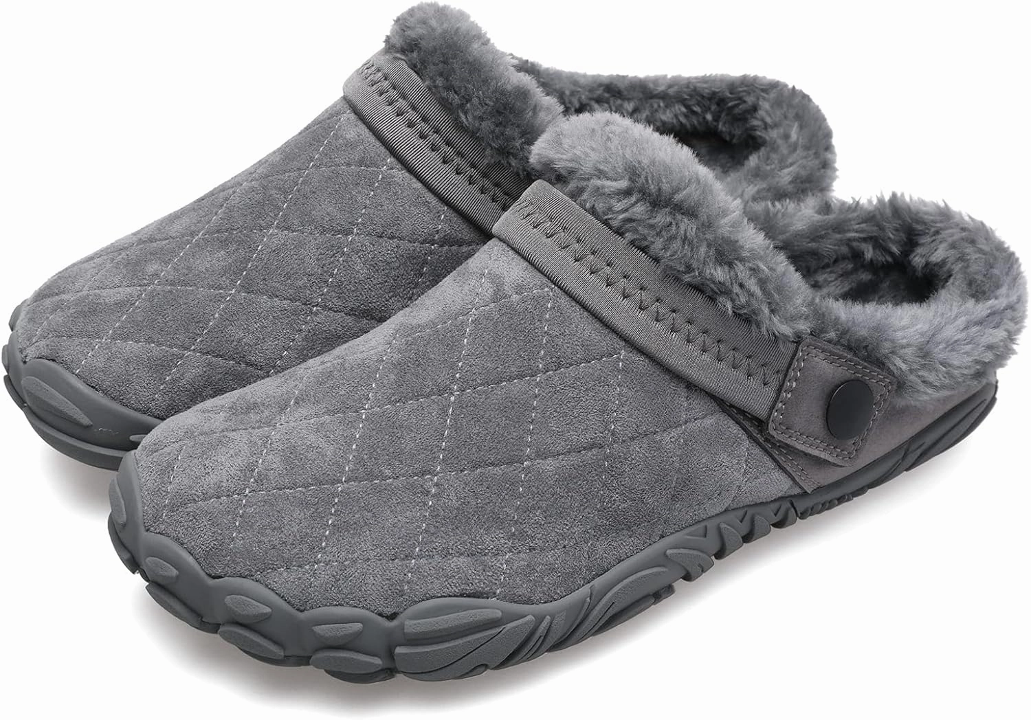 Besroad Womens Mens Furry Slides House Slippers Fuzzy Fluffy Bedroom Cozy Memory Foam Slippers Clogs
