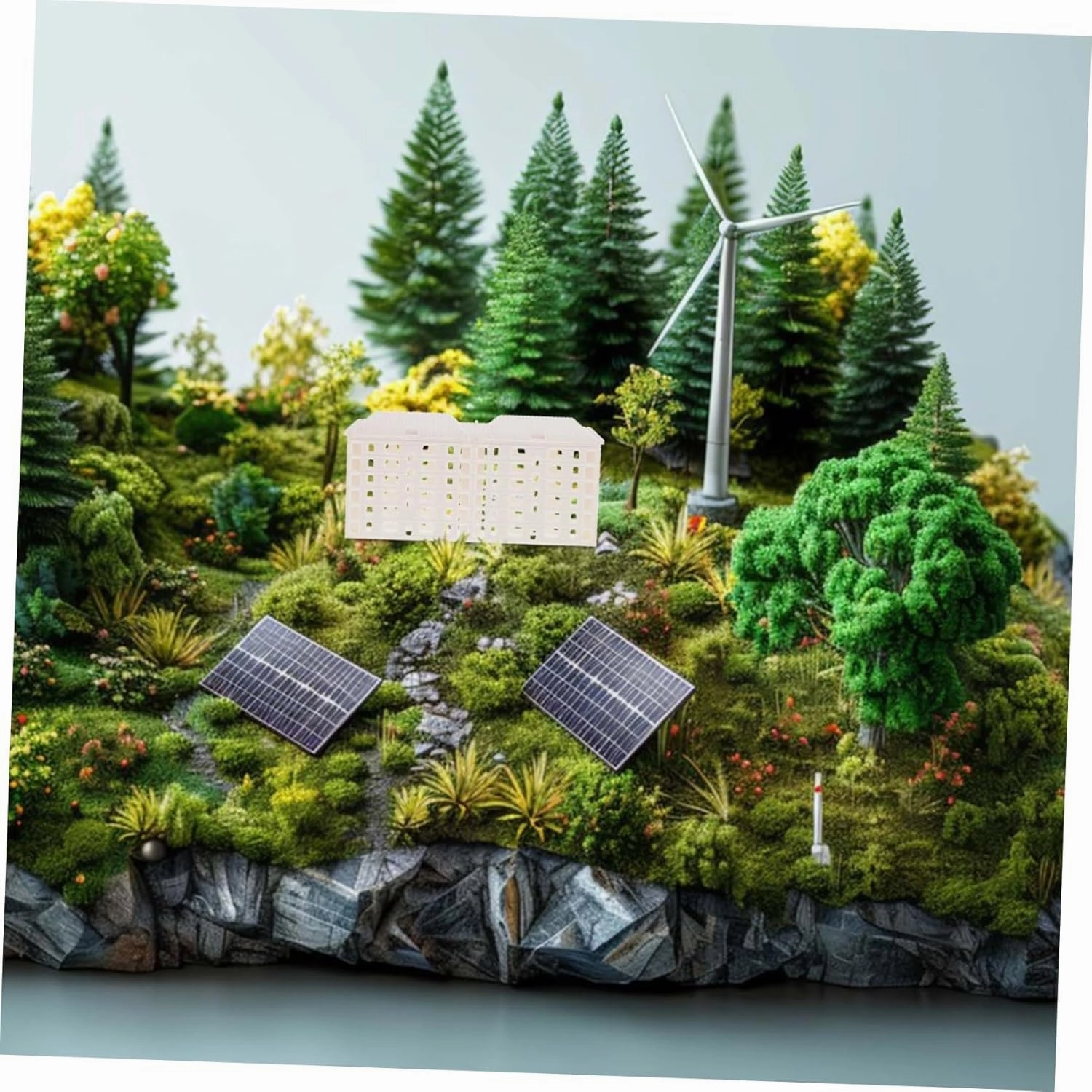 BESTonZON 5pcs Miniature Apartment Building Model Landscape Prop Mini Building Realistic Details for Scenery for Mini Houses Crafts and Decorations