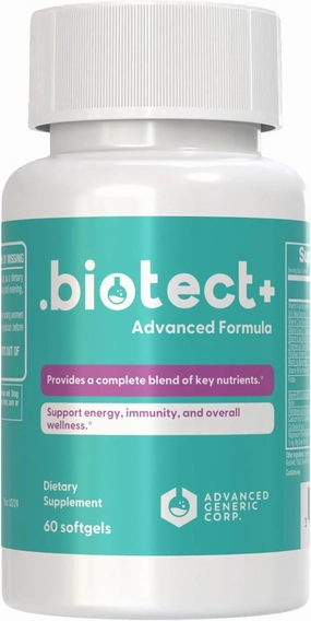 Biotect   Advanced Immune Support Formula - Complete Daily Wellness Supplement with Essential Nutrients for Energy, Immunity, and Overall Health - 60 Softgels, 30-Day Supply