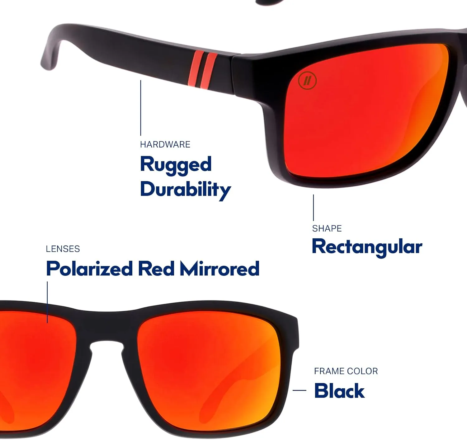 Blenders Eyewear Canyon – Polarized Sunglasses – Active Style, Durable Frame – 100% UV Protection – For Men & Women