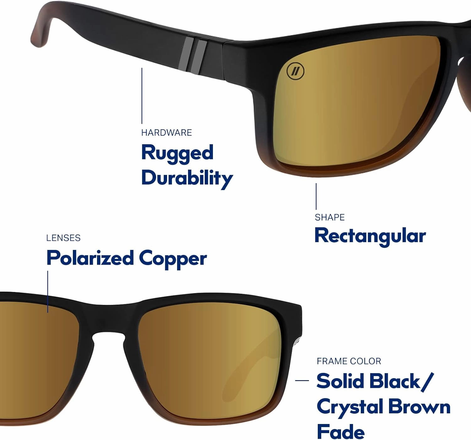 Blenders Eyewear Canyon – Polarized Sunglasses – Active Style, Durable Frame – 100% UV Protection – For Men & Women