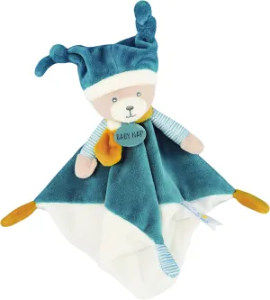 BN0739 – Teddy Bear with Night Hat and Striped Print, Birth – Doudou Easy to Catch – Very Soft for Cuddles
