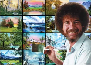 Bob Ross These Things Live Right in Your Brush Puzzle for Adults and Kids | Nature Painting 1000 Piece Jigsaw Puzzle Toy | Interactive Brain Teaser for Family Game Night | 28 x 20 Inches