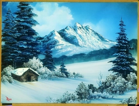 Bob Ross A Perfect Winter Day Nature Puzzle for Adults and Kids | Snowy Mountain 1000 Piece Jigsaw Puzzle Toy | Interactive Brain Teaser for Family Game Night | 28 x 20 Inches