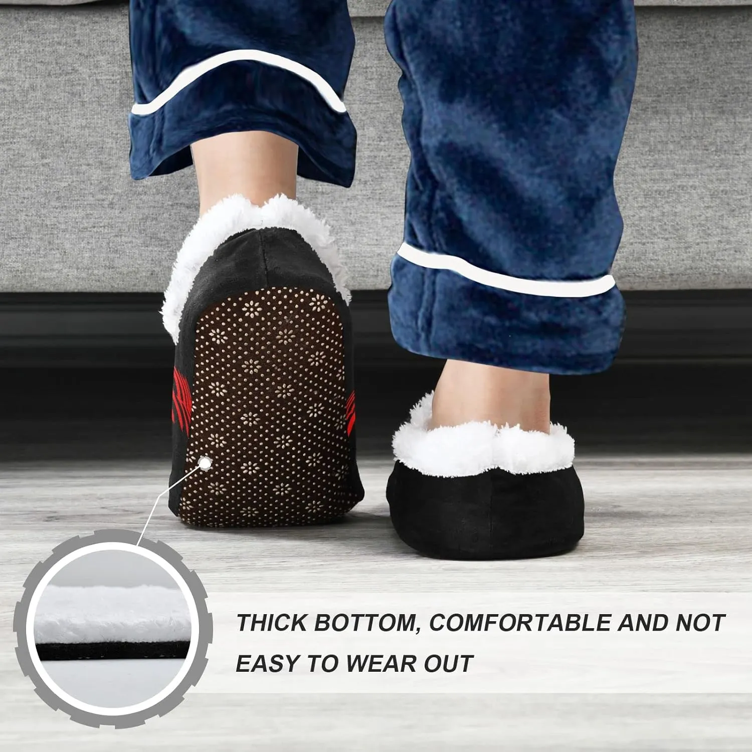 Boccsty Toddler Boys Girls House Slippers Fuzzy Kids Slippers Infant Home Shoes XS-S