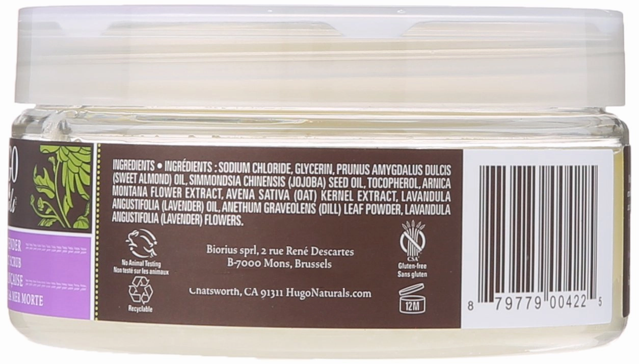 Body Scrub, French Lavender and Dead Sea Salt, 9 Ounce Jar