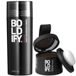 Boldify Hairline Powder   Hair Fiber (Dark Brown): bundle that Instantly Conceals Hair Loss Hair Powder for Thinning Hair, Root Cover Up (Dark Brown)