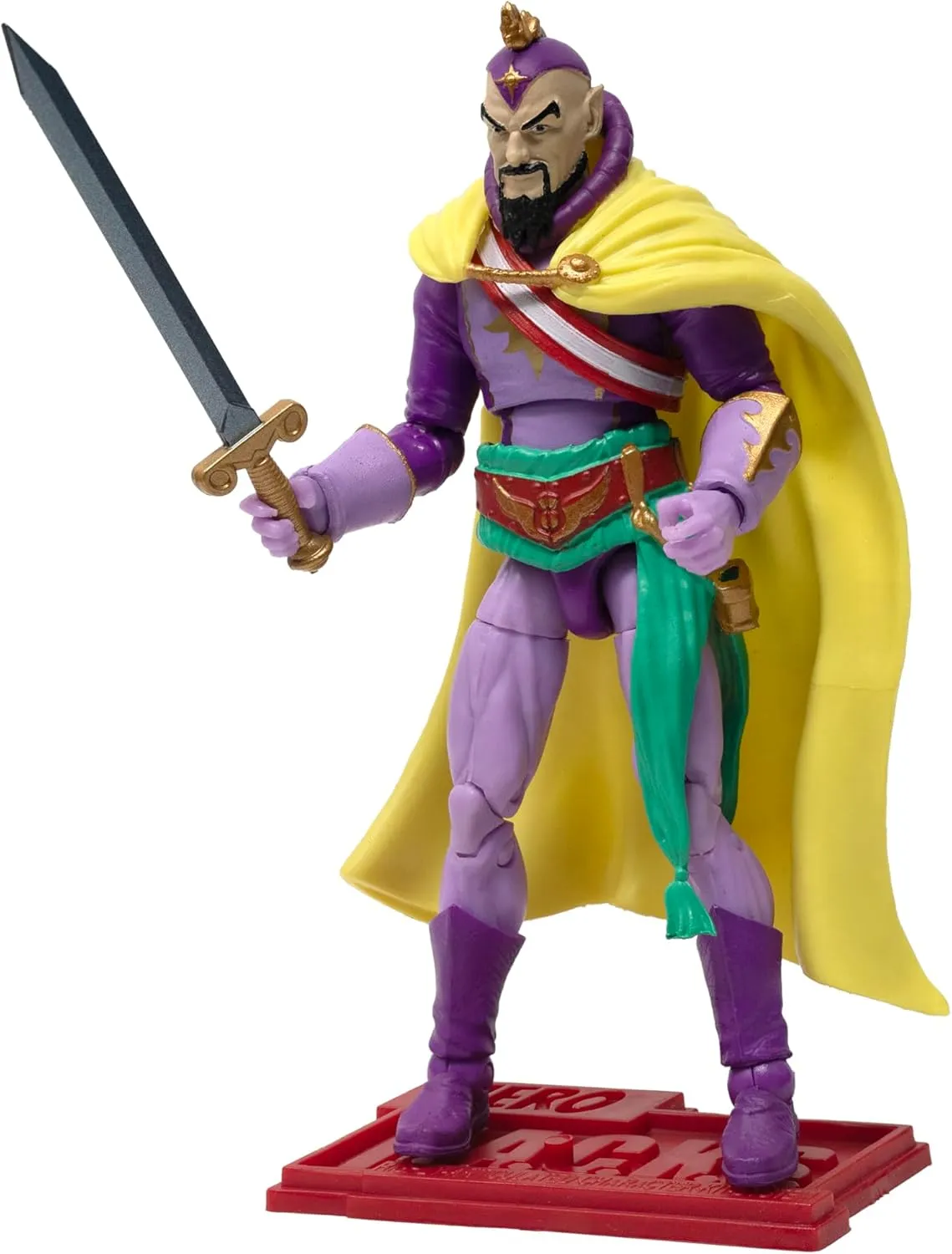 Boss Fight Studio Hero H.A.C.K.S. Flash Gordon Ming The Merciless Comic Book Action Figure, Highly Articulated Collectible Figurine & Accessories Including Pistol, Sword, Belt, Holster, & Cape – 1:18