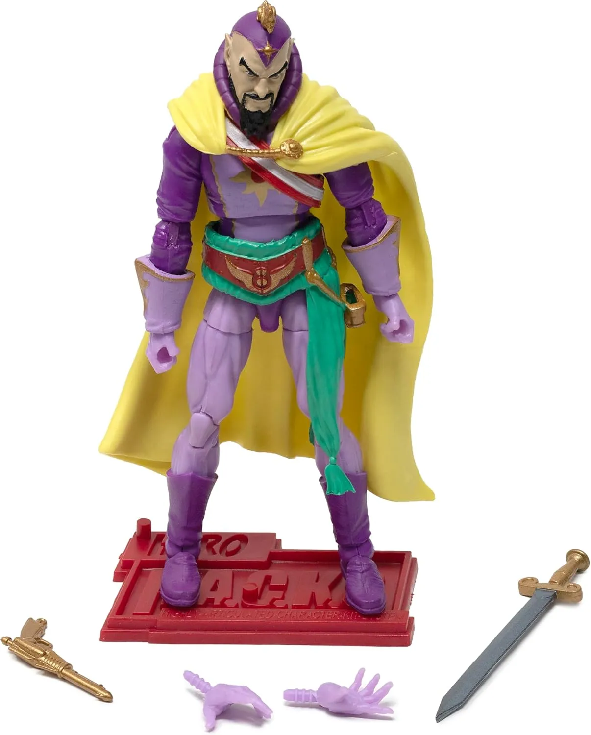 Boss Fight Studio Hero H.A.C.K.S. Flash Gordon Ming The Merciless Comic Book Action Figure, Highly Articulated Collectible Figurine & Accessories Including Pistol, Sword, Belt, Holster, & Cape – 1:18