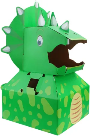 Boys and Girls Paper Dinosaur Model Creative Role-playing Carton Boys' Room Decor Educational Dinosaur Playset