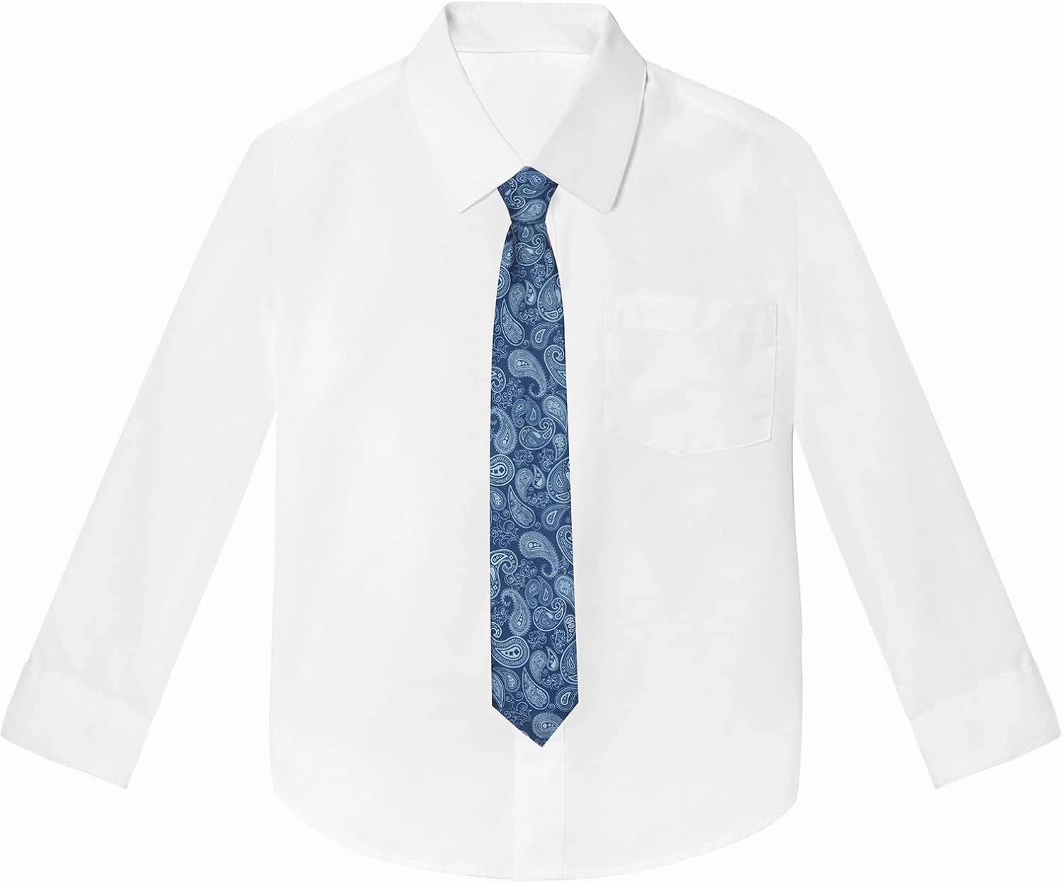 Boys' 6-Piece Formal Slim Fit Suit Set, Vest, Pants, Dress Shirt, Tie, Pocket Square, and Bow Tie