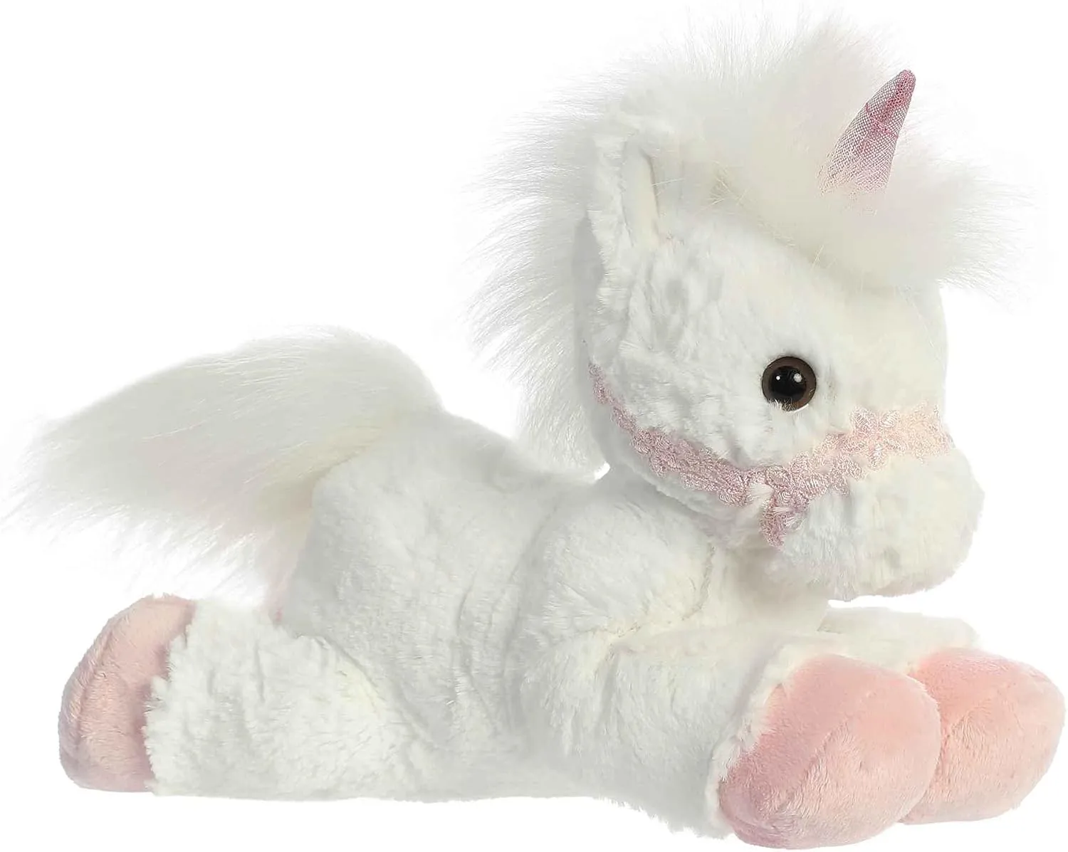Breyer Aurora® Exquisite Unicorn Stuffed Animal - Realistic Detailing - Imaginative Play - Pink and White 11 Inches