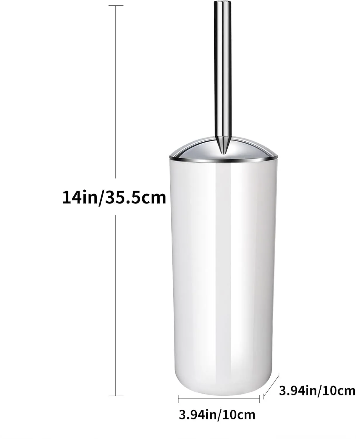 Brown Toilet Brush and Holder Set, 2 Pack – Toilet Brush Brown with Stainless Steel Handle, Non-Scratch Bristles, Compact and Drip-Free, Toilet Bowl Brush for Bathroom and Home Use