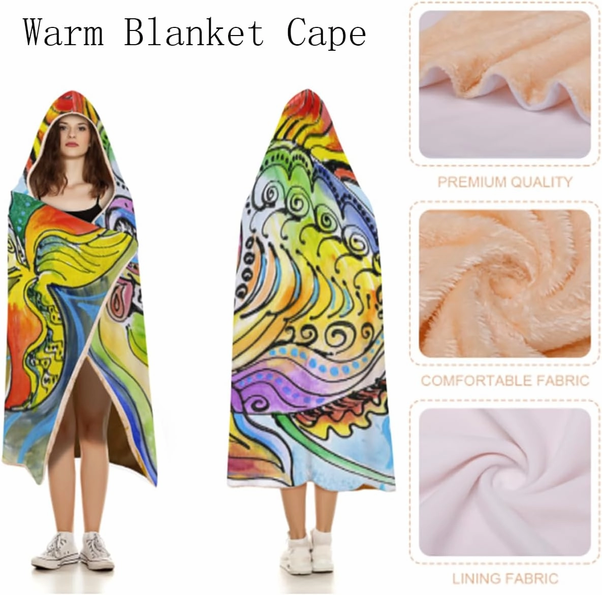 Brown Green Wearable Oversized Blanket Blanket Africa Panda Activity Eco Photo Ultra Soft Plush Shawl TV Throw Blankets for Sofa Bed Travel Camping 60" H x 80" W Jungle Animals