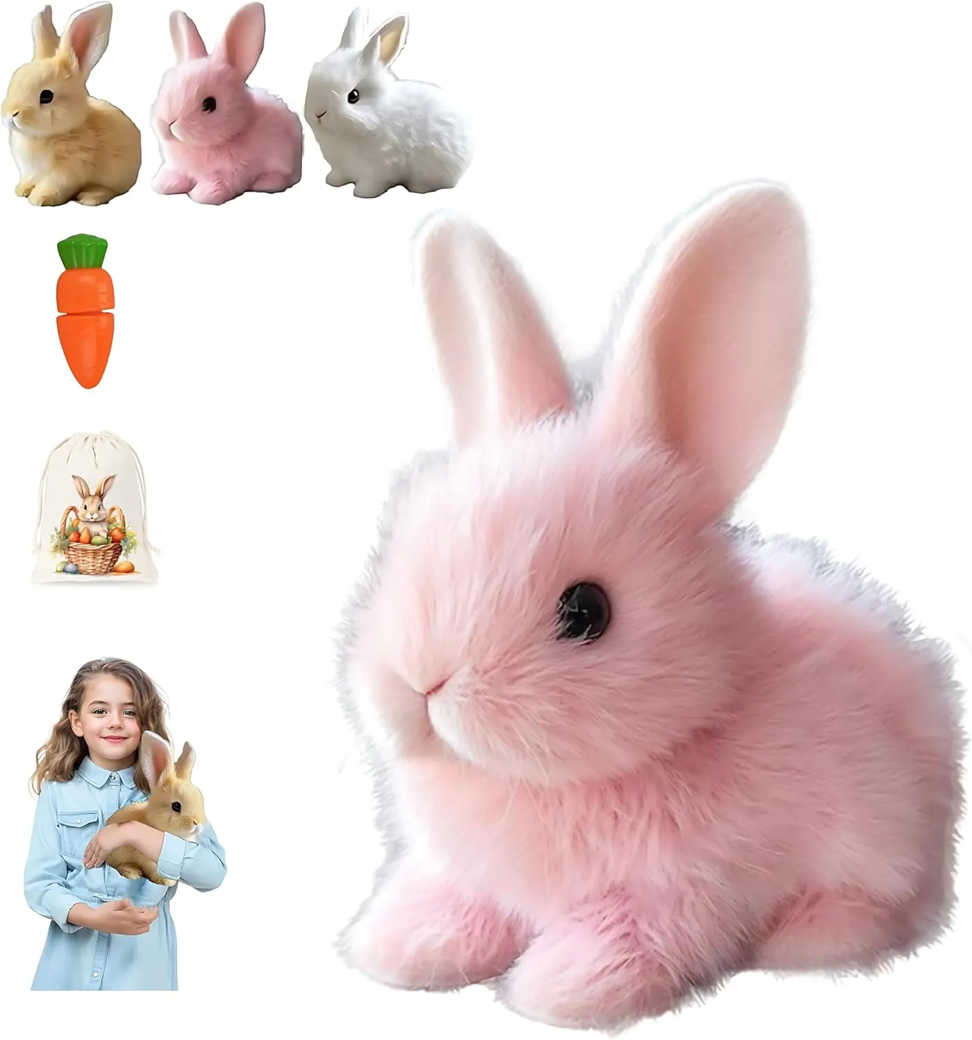 Bunby - My Realistic Bunny Toy, Interactive Bunny Realistic Bunny - Jumping, Twitching, and Shaking Ears, Bunny Realistic Bunny Toy, Bunbi Realistic Bunny, Realistic Bunny Toys