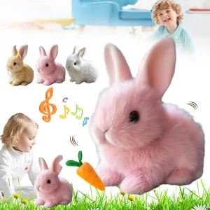 Bunby - My Realistic Bunny Toy, Interactive Realistic Rabbit Toy, Bunbi Easter Plush Educational Toy - Jumping, Twitching, and Shaking Ears, Lifelike Vitality Bliss Bunny Toy for Kids (Pink)
