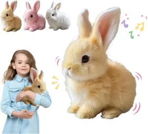 Bunby - My Realistic Bunny Toy, Realistic Bunny Toys, Vitality Bliss Bunny, Perfect Impersonator of Bunny Kind with Sounds and Movements, Moves, Hops, Twitches & Wiggles Ears (Brown)