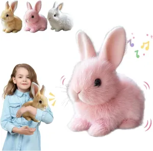 Bunny - My Realistic Bunny Toy, Realistic Bunny Toys, Vitality Bliss Bunny, Perfect Impersonator of Bunny Kind with Sounds and Movements, Moves, Hops, Twitches & Wiggles Ears (Pink)