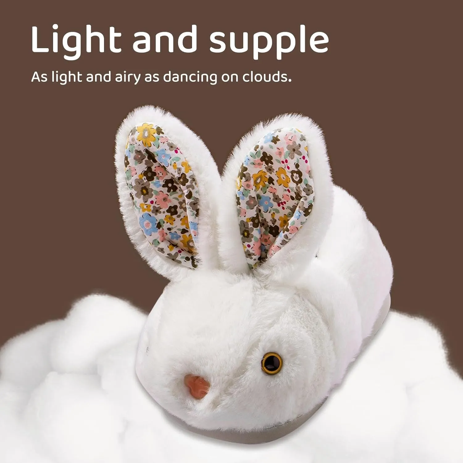 Bunny Slippers Toddler Soft Plush, Kids Slippers Boys Girls Non-Slip, Cute Rabbit House Shoes Indoor Footwear