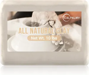 CALPALMY 10 lbs Natural Clay for Pottery - White, Natural Air Dry Moldable Clay, High Density and Quality, High Fire Sculpting for Pottery Wheel, Hand Building and Craft Project