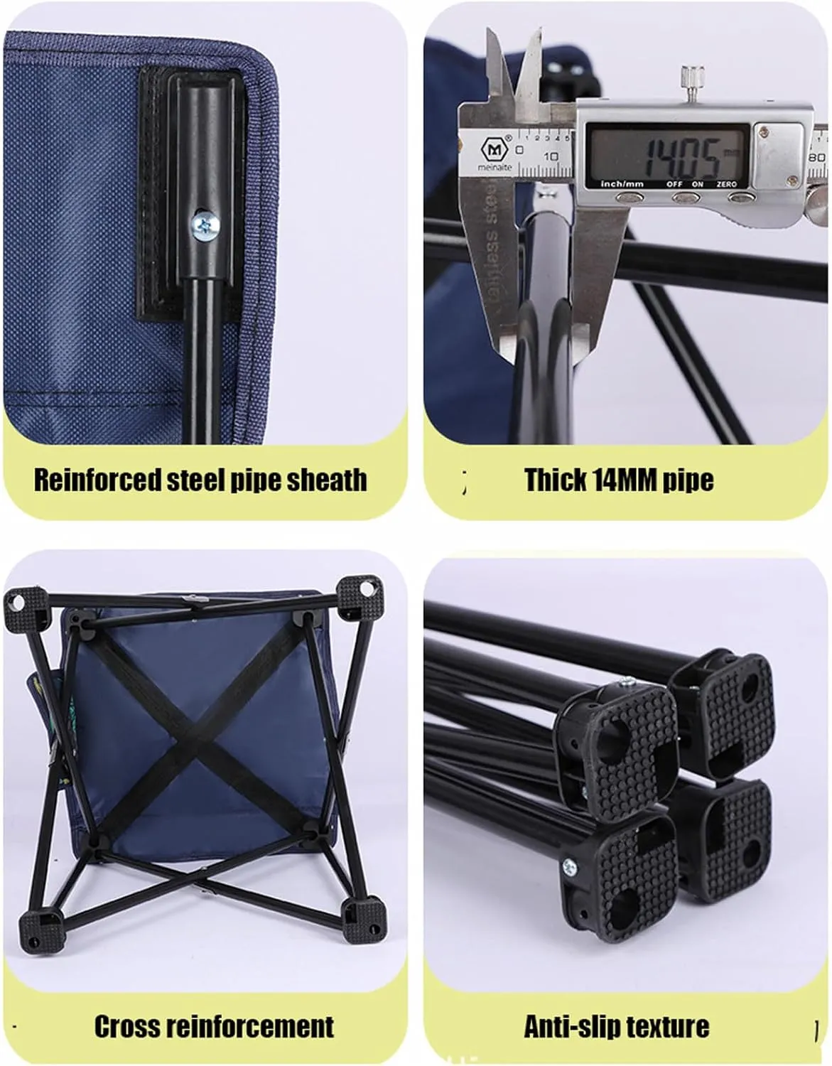 Camping Table Chairs, Folding Chair Set with Table Aluminum Roll-up Table Top Lightweight Foldable Table Lawn Chair with Storage Bags, Quick Assembly, Beige-120cm white-7pcs