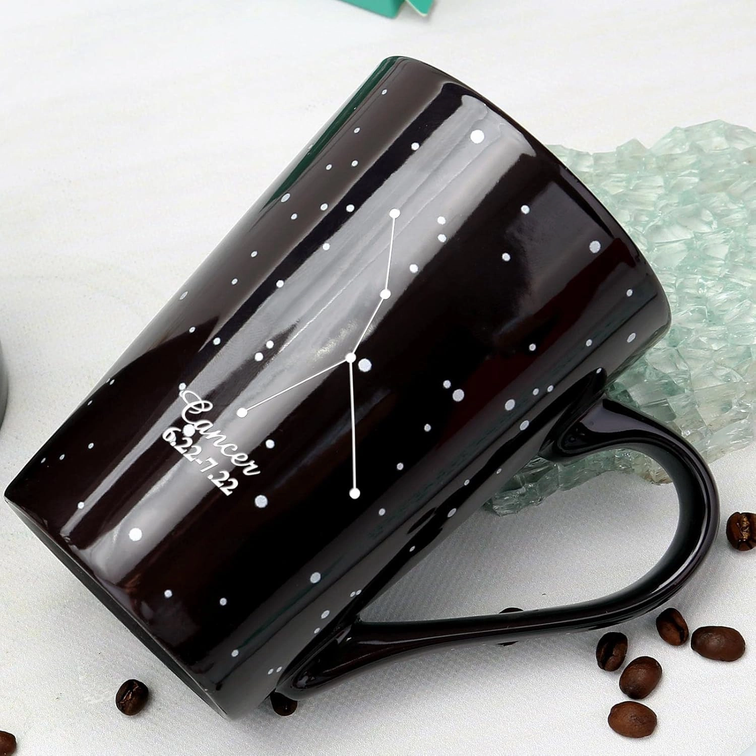 Cancer Heat Changing Constellation Mug 12oz, Horoscope Cancer Coffee Mug, Moon Stary Ceramic Color Changing Cup, Astrology Sign, Holiday Birthday Gift, June July Magic Presents.
