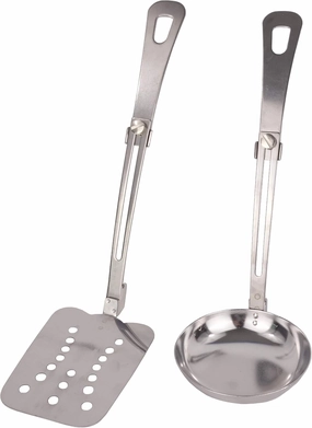 Captain Stag M-7538/M-7752/UZ-13225 Cooking Tool for Barbecues, Turner, Ladle, Foldable, Compact, Stainless Steel, Made in Japan