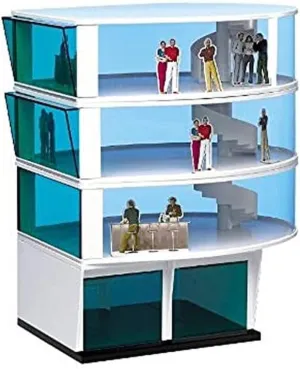 Carrera 21102 Press Tower Building Realistic Scenery Accessory for Slot Car Race Track Sets, White