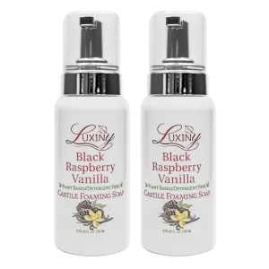 Castile soap, Liquid Foaming Hand Soap, Hand Wash for the Kitchen & Bathroom, Palm Oil Free, Vegan & Cruelty Free, Made in the USA, 8.45 oz., 2 Pack (Black Raspberry Vanilla)
