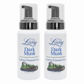 Castile soap, Liquid Foaming Hand Soap, Hand Wash for the Kitchen & Bathroom, Palm Oil Free, Vegan & Cruelty Free, Made in the USA, 8.45 oz., 2 Pack (Dark Musk)