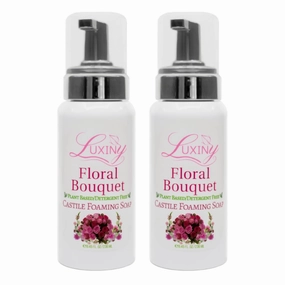 Castile soap, Liquid Foaming Hand Soap, Hand Wash for the Kitchen & Bathroom, Palm Oil Free, Vegan & Cruelty Free, Made in the USA, 8.45 oz., 2 Pack (Floral Bouquet)