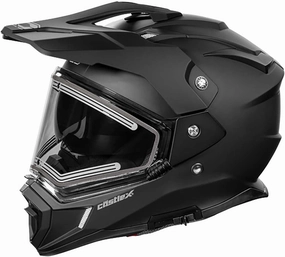 Castle X CX200 Dual Sport Electric Snow Helmet (Matte Black - 3X-Large)