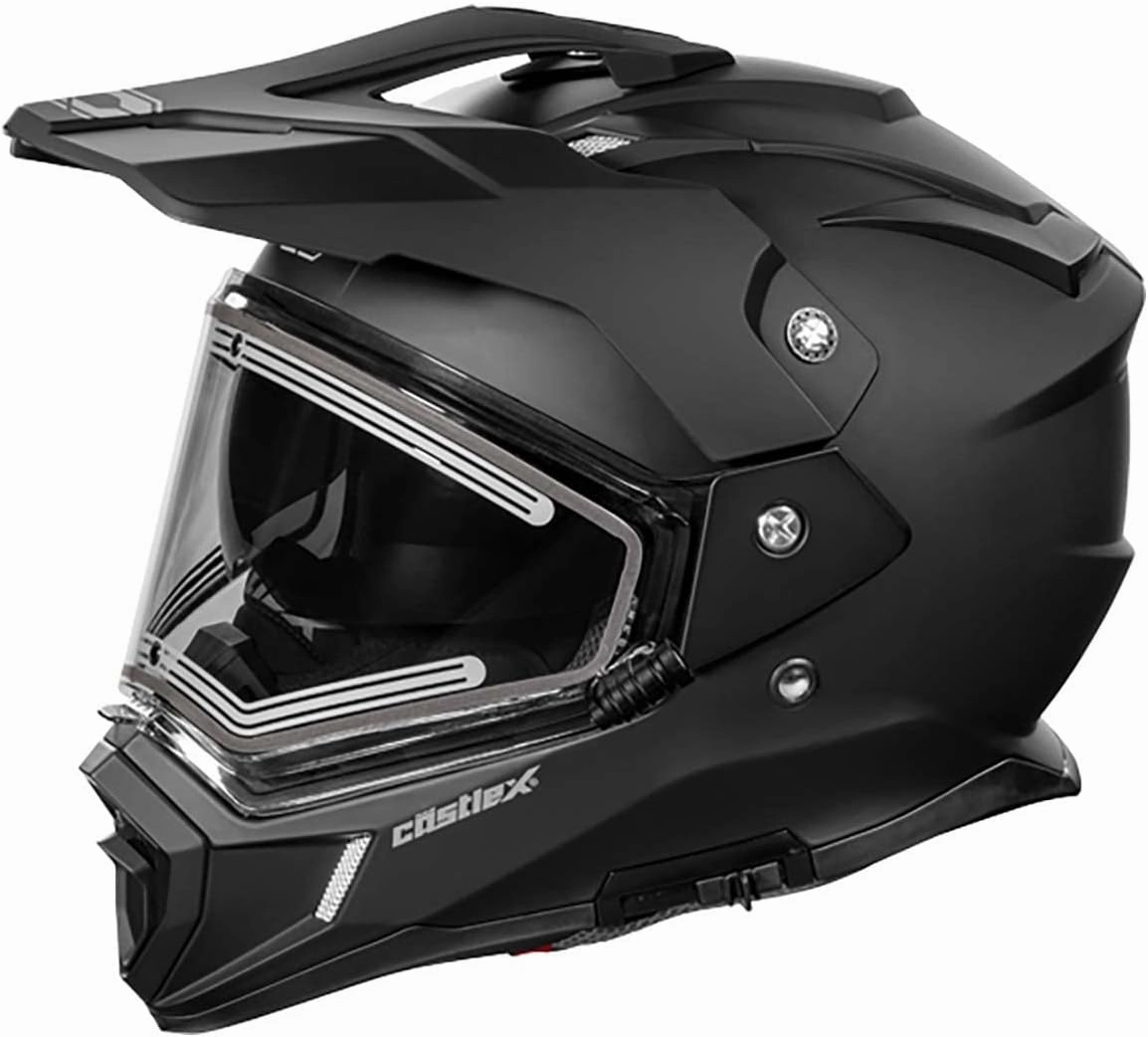 Castle X CX200 Dual Sport Electric Snow Helmet (Matte Black - 3X-Large)