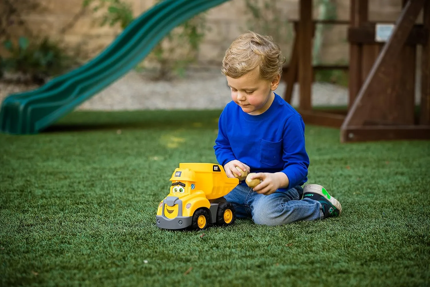 CAT Construction Toys, Buddies Preschool Dump Truck, Junior Crew, Interactive, Moving, Lights & Sounds, For Ages 2 and Older