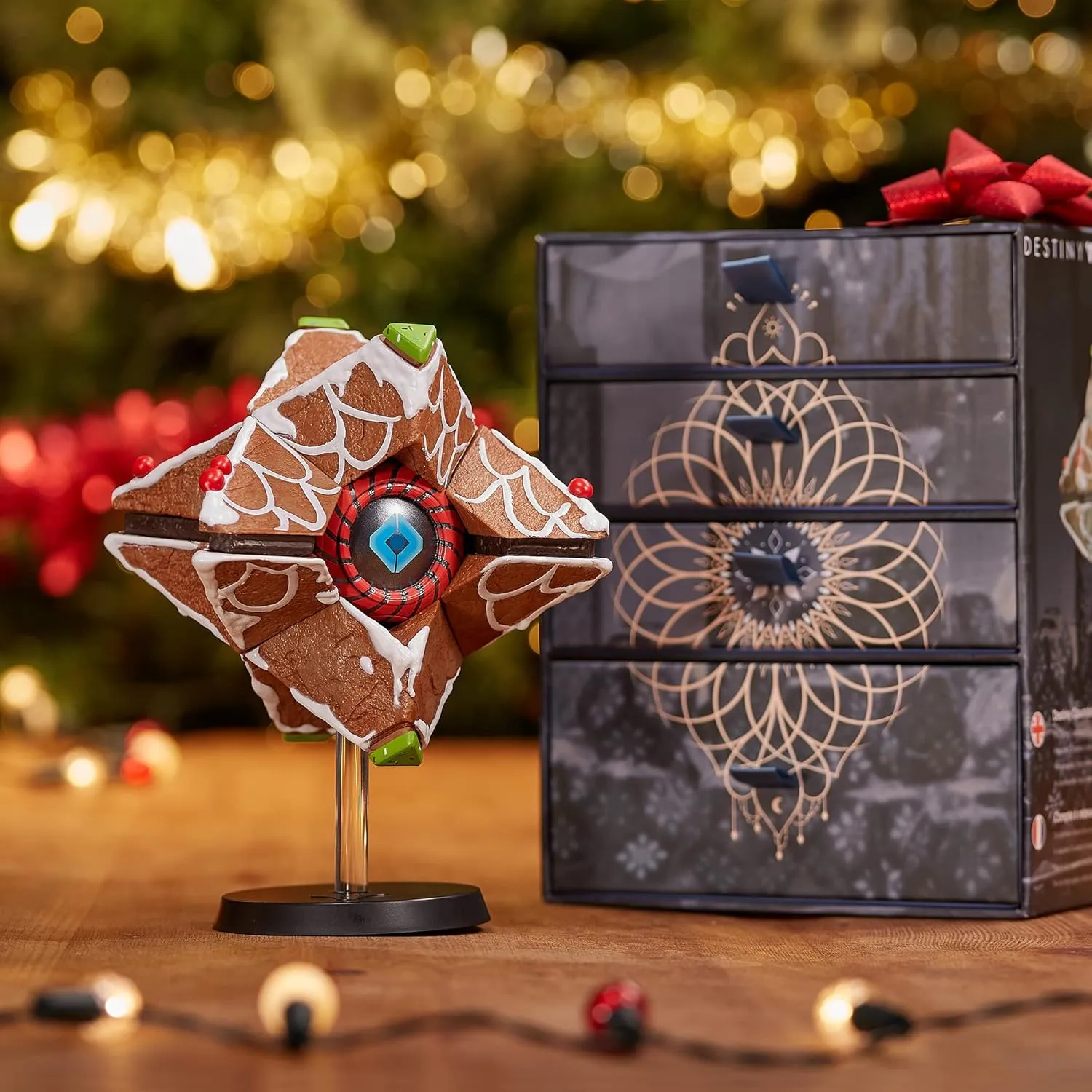CC Countdown Characters 2024 Destiny Gingerbread Ghost Shell Collectible Figure - Official Destiny Merchandise - Buildable Advent Calendar Statue