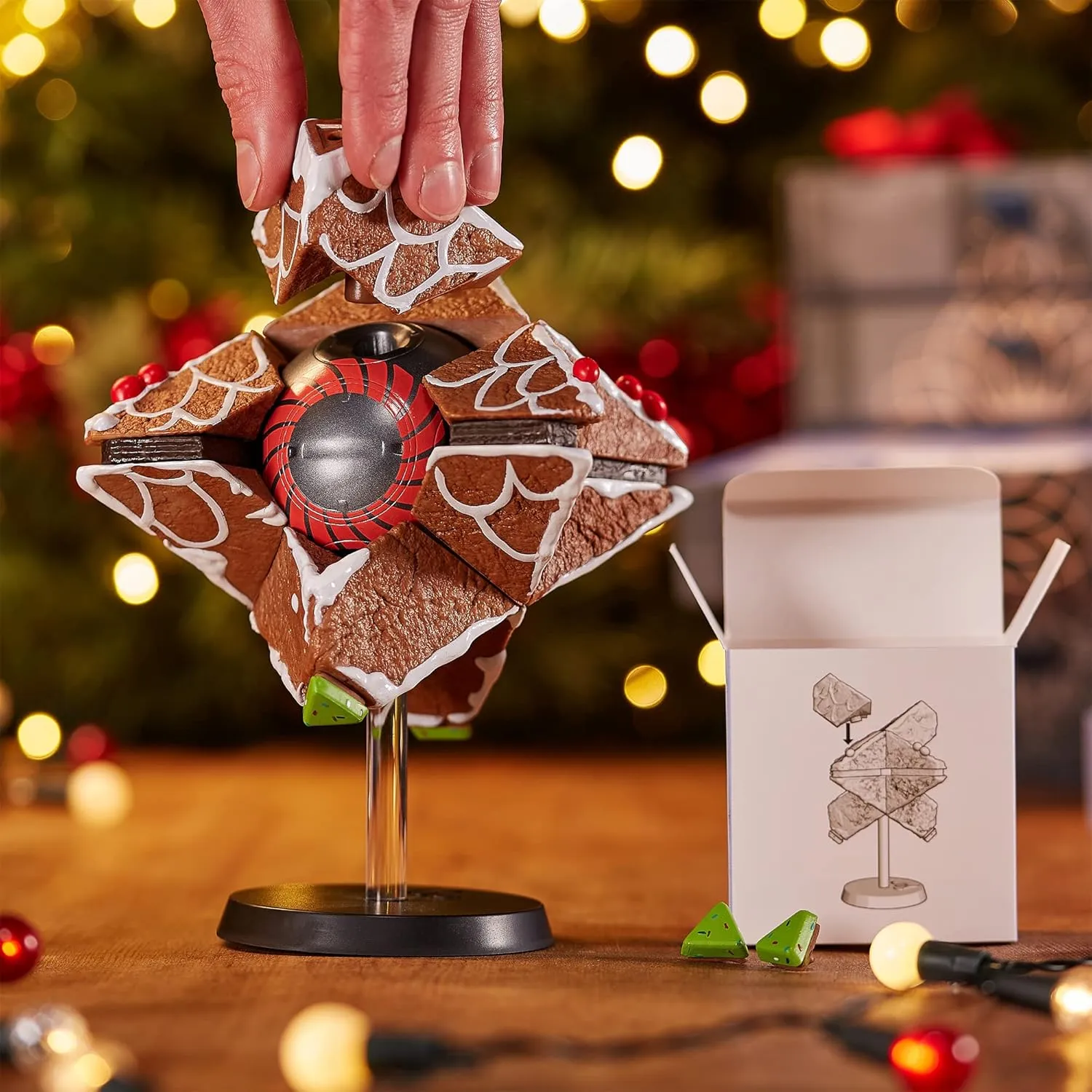 CC Countdown Characters 2024 Destiny Gingerbread Ghost Shell Collectible Figure - Official Destiny Merchandise - Buildable Advent Calendar Statue