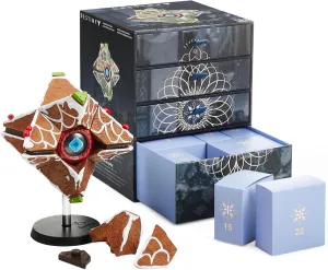 CC Countdown Characters 2024 Destiny Gingerbread Ghost Shell Collectible Figure - Official Destiny Merchandise - Buildable Advent Calendar Statue