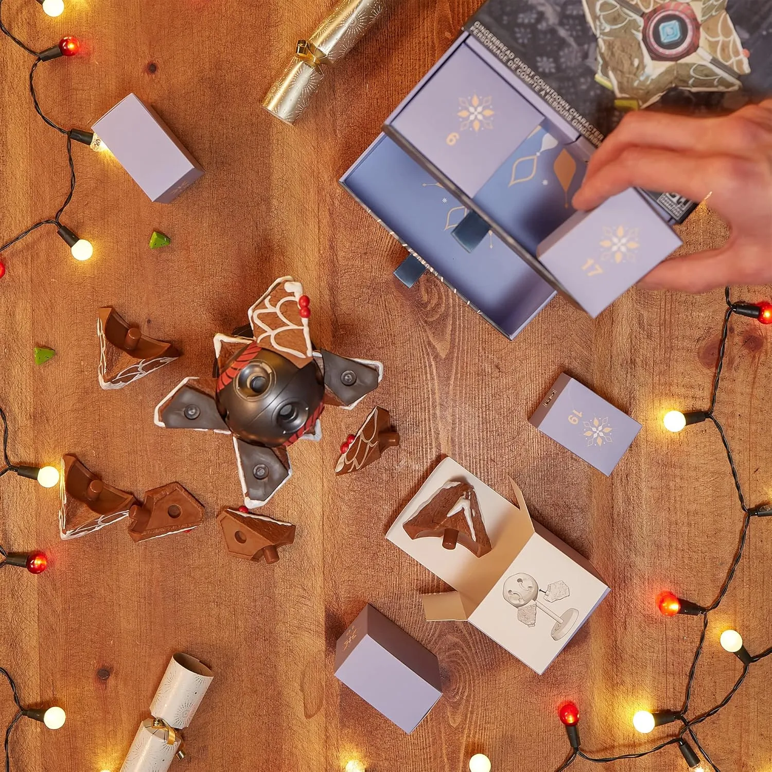 CC Countdown Characters 2024 Destiny Gingerbread Ghost Shell Collectible Figure - Official Destiny Merchandise - Buildable Advent Calendar Statue