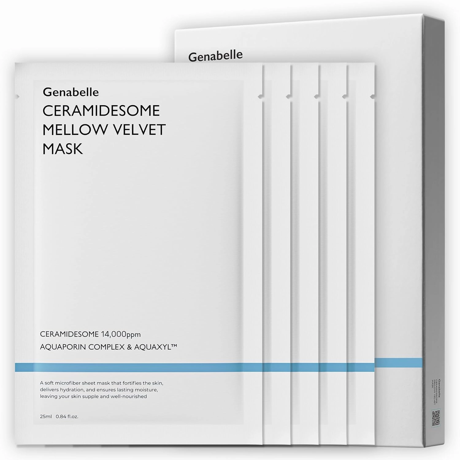 Ceramidesome Mellow Velvet Mask - Deep Moisturizing & Soothing Face Mask with Ceramide, Vegan Formula for Sensitive Skin, Hydrating Korean Skincare for Dry & Damaged Skin, 5pcs
