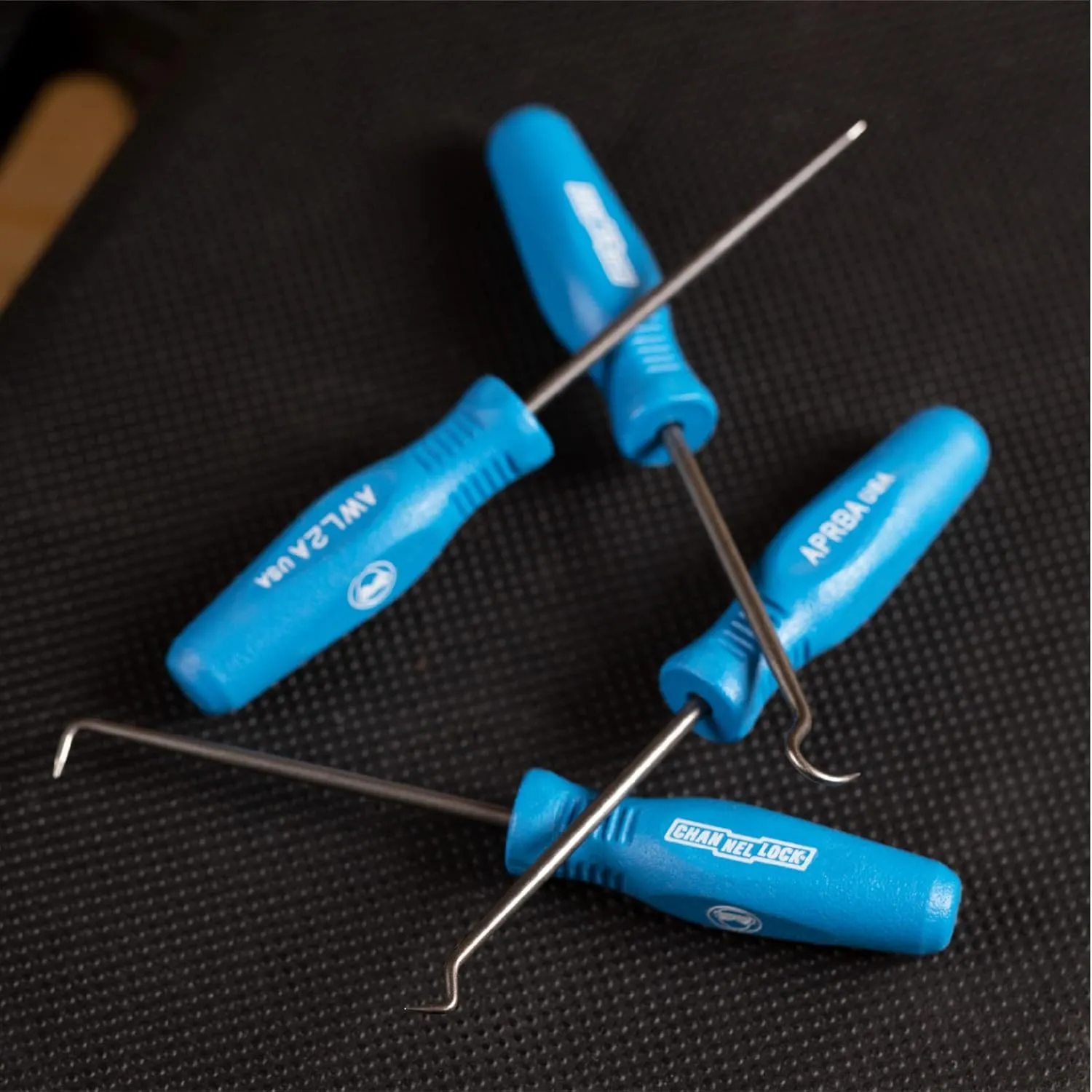 Channellock HP-4A 4 Piece Precision Hook and Pick Set, Useful as Gunsmith Tools, Removing Small Fuses, Wire plugs and o-rings, Heat Treated Alloy Steel Blades for Extended Tool Life, Made in the USA