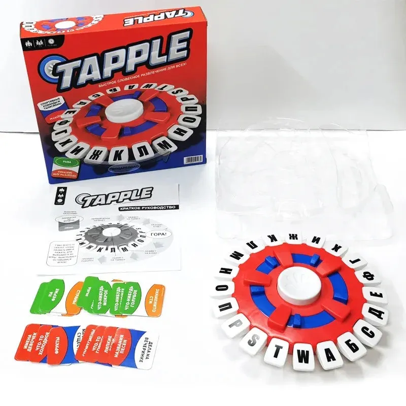 Children's Educational Table Toys English Spanish TAPPLE Crazy Alphabet Game Parent-child Interactive Turntable Toy Family Game