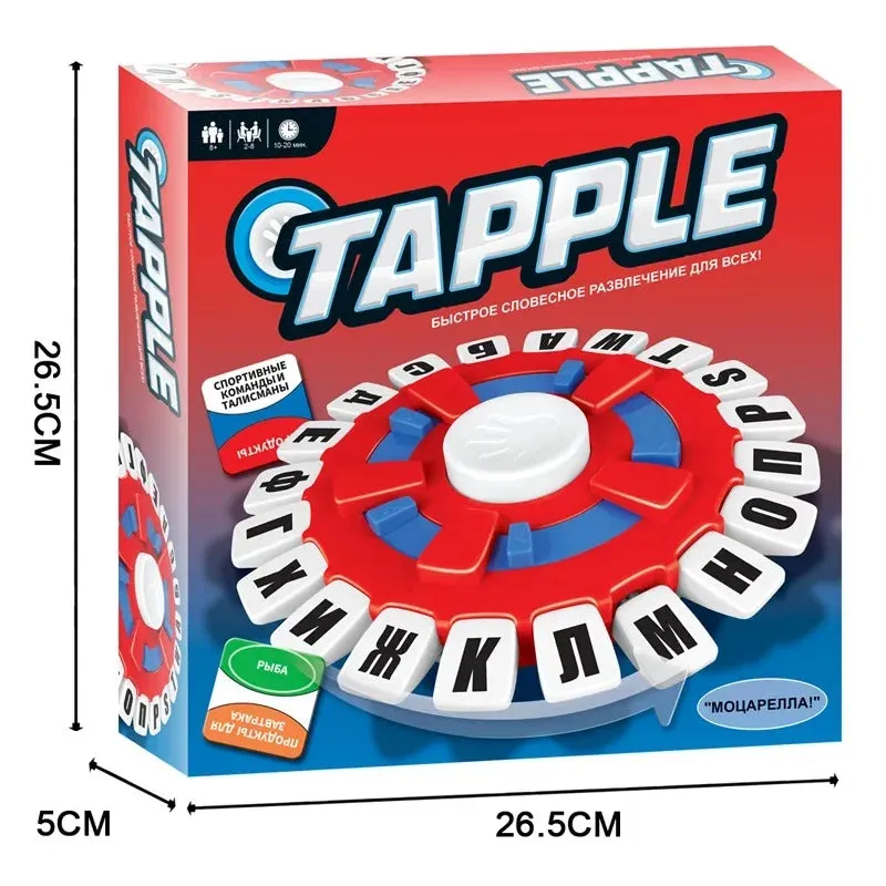 Children's Educational Table Toys English Spanish TAPPLE Crazy Alphabet Game Parent-child Interactive Turntable Toy Family Game