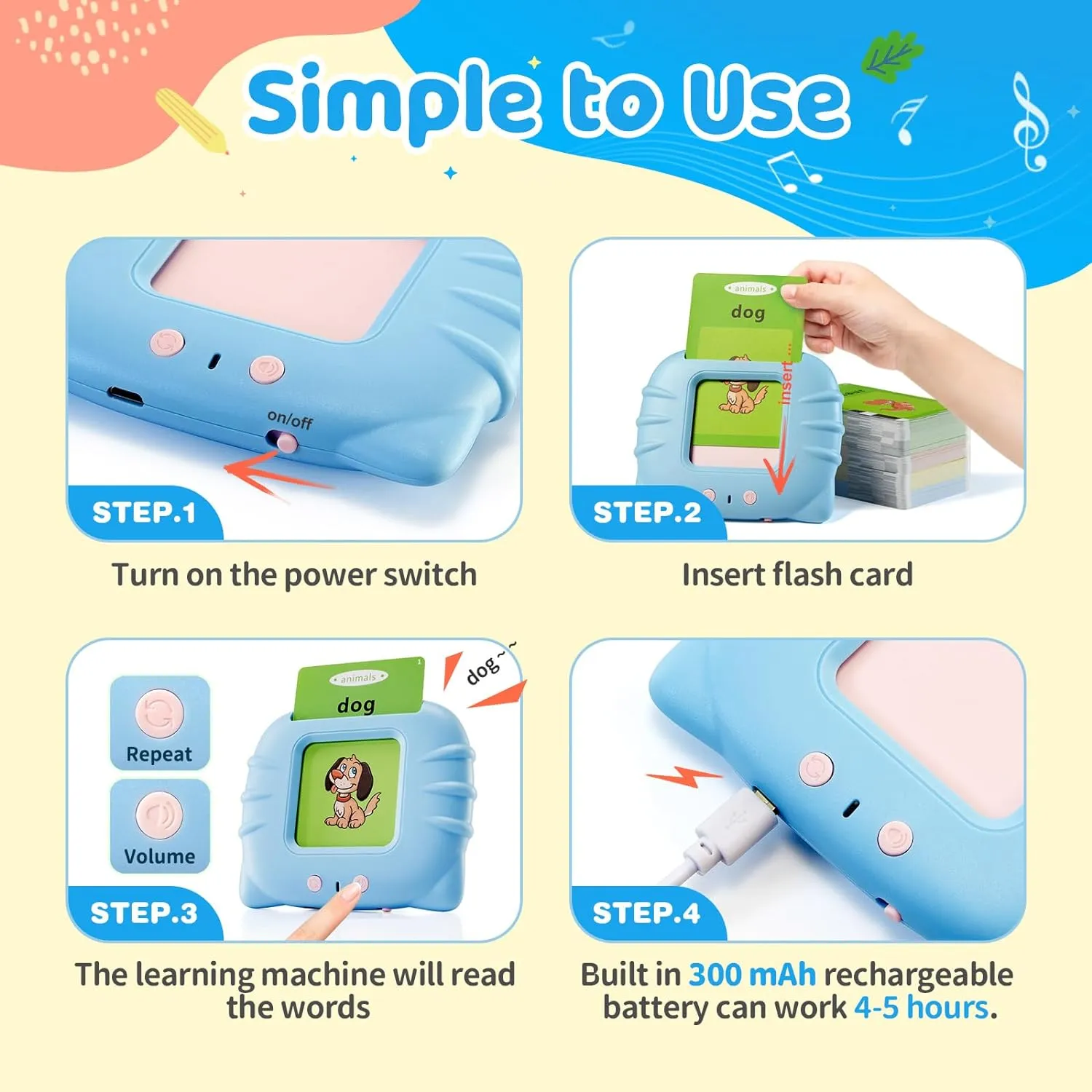 Chinese & English Bilingual Talking Flash Cards for Toddler/Beginning - Learning Educational Toy to Learn Chinese/English,Talking Flash Cards for Ages 2 